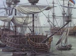 13 мая 1696 года, построенный в Воронеже «морской караван», как тогда назывался флот, двинулся в сторону Азова.
Впереди, «начальствуя осьмью галерами», на корабле «Принципиум» (Principium), в строител