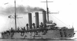 В Санкт-Петербурге на верфи Нового Адмиралтейства 23 мая 1897 г. был заложен, а 11 мая 1900 года спущен на воду лично императором Николаем II бронепалубный двухмачтовый крейсер «Аврора» – водоизмещени