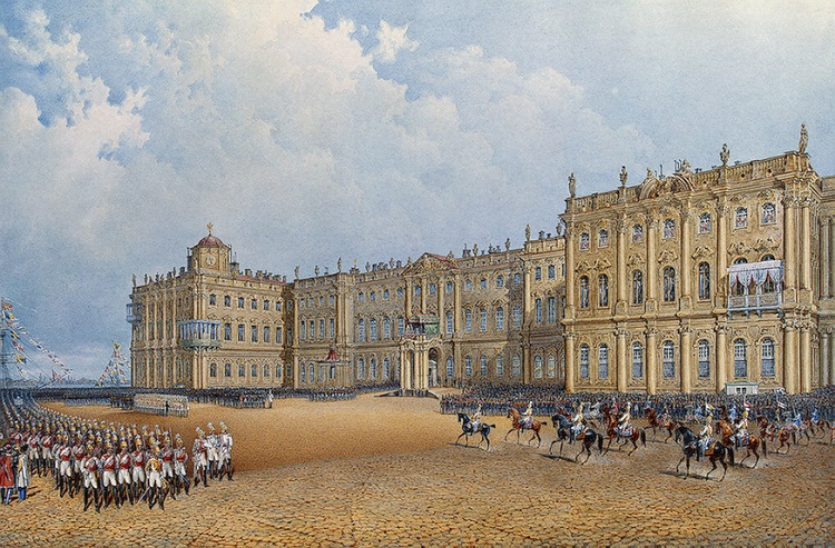 "Вид Зимнего дворца со стороны Адмиралтейства", 1840