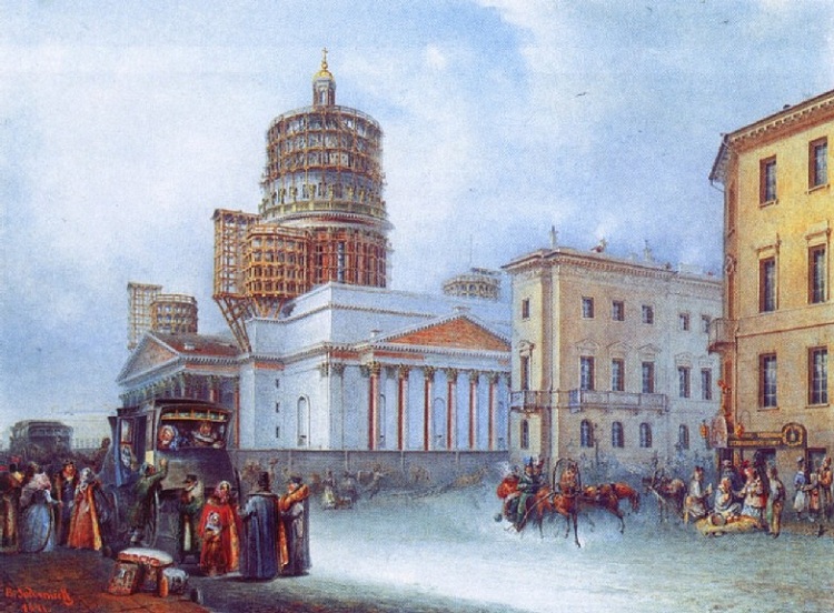 "Отправление дилижанса с Исаакиевской площади", 1841