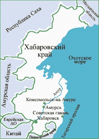 Хабаровск на карте