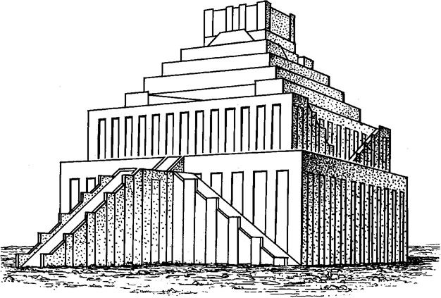 Символика зиккурата эскизный рисунок